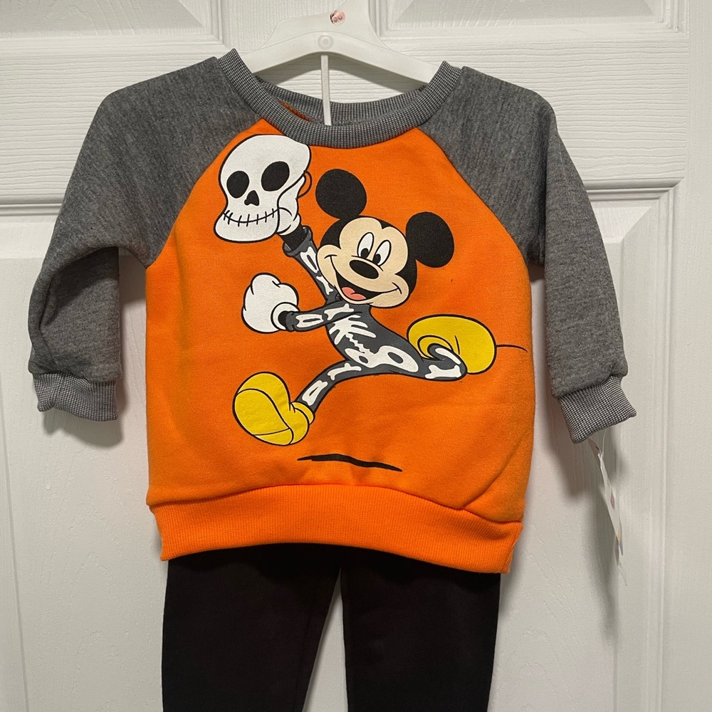 18M Halloween Mickey Fleece Lined Jogger Set